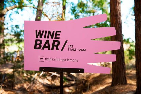 Festival Signage Ideas, Festival Signage Design, Festival Wayfinding, Festival Signage, Wayfinding Signs, Wayfinding System, Diy Event, Event Design Inspiration, Event Signage