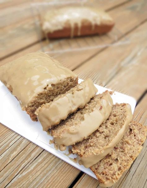 Glaze For Banana Bread, Icing For Banana Bread, Banana Bread With Brown Sugar, Banana Bread Glaze, Best Moist Banana Bread, Brown Sugar Banana Bread, Recipe For Banana Bread, Brown Sugar Icing, Brown Sugar Frosting