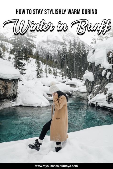 Baby it's cold outside! Warm up with these 10 stylish tips for what to pack for #Banff during winter. | banff winter outfit | packing for banff in winter | banff national park | banff national park winter | winter outfits | winter outfits banff | cute outfits for winter | banff packing list | banff packing list winter Packing List Winter, Cute Outfits For Winter, Banff Trip, Banff Winter, How To Stay Warm, Usa Holiday, Winter Packing List, Outfits For Winter, Stylish Tips