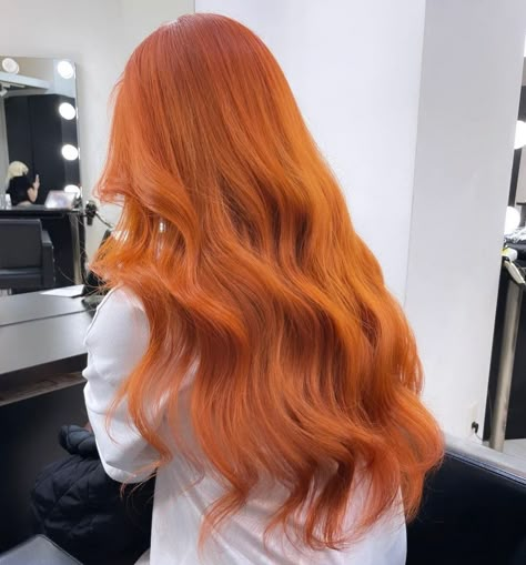 Honey Orange Hair, Natural Orange Hair, Hair Colour Orange, Orange Wavy Hair, Orange Hair Color Ideas, Ginger Blonde Hair, Orange Hair Color, Hair Stages, Body Wave Hair Extensions