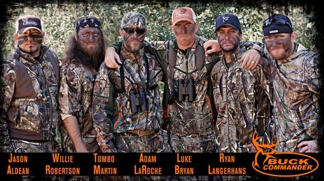 Buck Commander, with Adam Laroche, Tombo Martin, Jason Aldean, Luke Bryan and Willie Robertson Buck Commander, Willie Robertson, Everything Country, Country Strong, Duck Commander, Duck Dynasty, Jason Aldean, Country Stars, Country Men