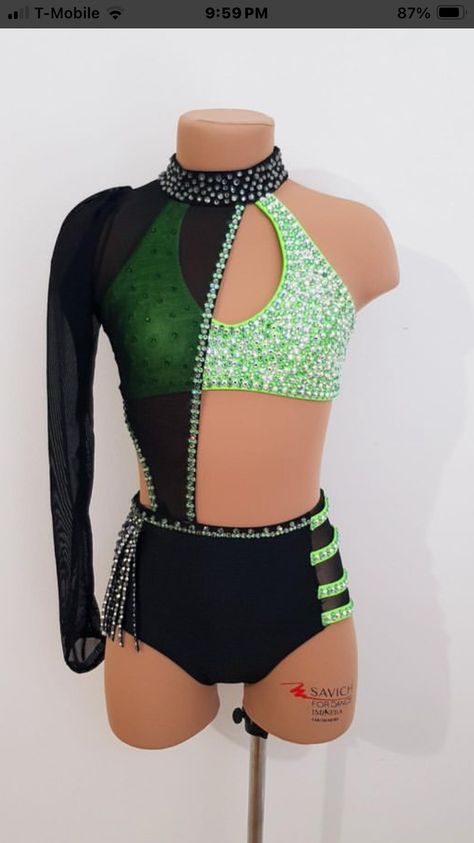 Colorguard Outfits, Harley Costume, Solo Dance Costumes, Cute Dance Costumes, Pretty Dance Costumes, Aerial Costume, Dance Costumes Dresses, Dance Uniforms, Pretty Costume