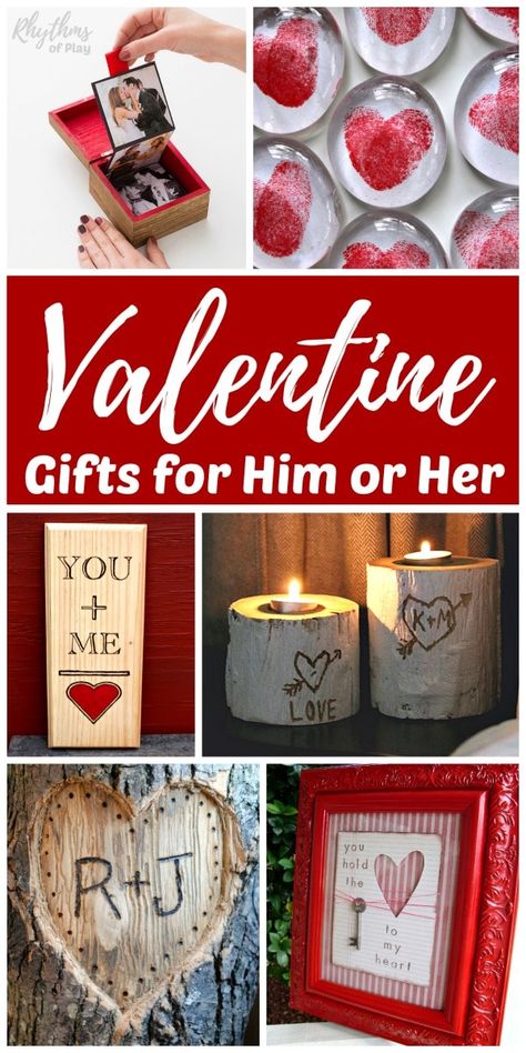 Valentine Gifts for Him or Her - Handmade DIY presents are always a hit with loved ones. These unique romantic keepsake gift ideas, for men and women, are perfect for Valentine's Day, weddings, anniversaries, and other special occasions. Diy Valentines Gifts For Him, Valentines Day Gifts For Him Husband, Valentine Gifts For Him, Handmade Valentine Gifts, Diy Valentines Day Gifts For Him, Diy Gifts Cheap, Roses Valentine, Saint Valentin Diy, Valentine's Day Gifts For Him