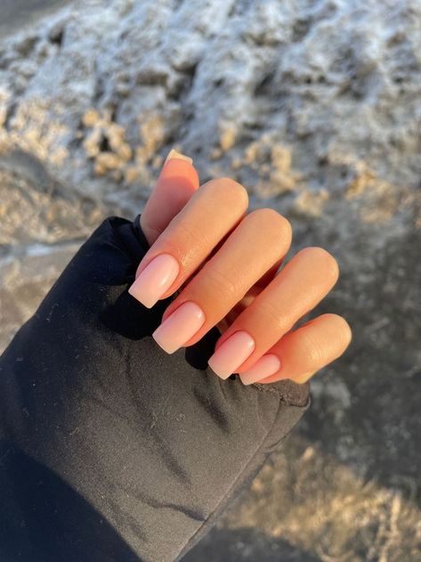 Simple Chic Nails Classy Square, Short Trendy Square Nails, Short Cute Acrylic Nails Square Simple, Nails 2024 Square Short, Cute Nail Inspo Short Square, Short Square Gel Nails Natural, Simple Square Nail Ideas, Basic Nail Inspo Short, Simple Nail Designs Short Nails Square