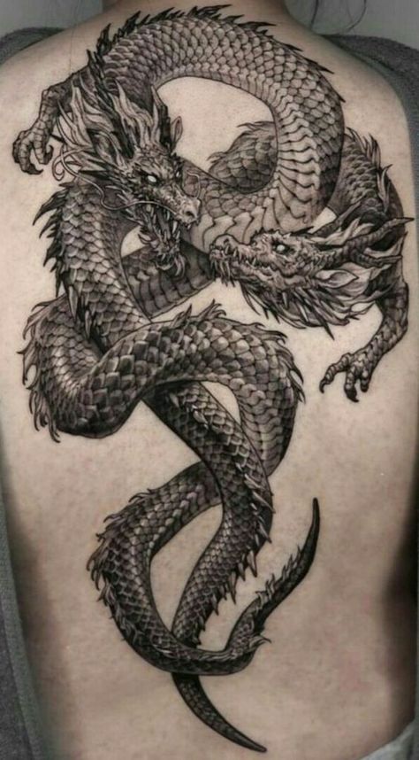 Female tattoo design. Tattoo Ideas. Creative tattoos. Meaningful tattoos. 22 #enchantedtattoo #tattooideas #tattoodesigns #forearmtatsforwomen #tattoos #realism #artbody #coupl #latinatattooideas Dragon Tattoo Large, Greek Dragon Tattoo, 3 Headed Dragon Tattoo, Angry Dragon Tattoo, Chinese Dragon Tattoos Back, Dragon With Skull Tattoo, Dragon Tattoos For Men Back, Chinese Dragon Tattoos Men, Dragon Around Arm Tattoo