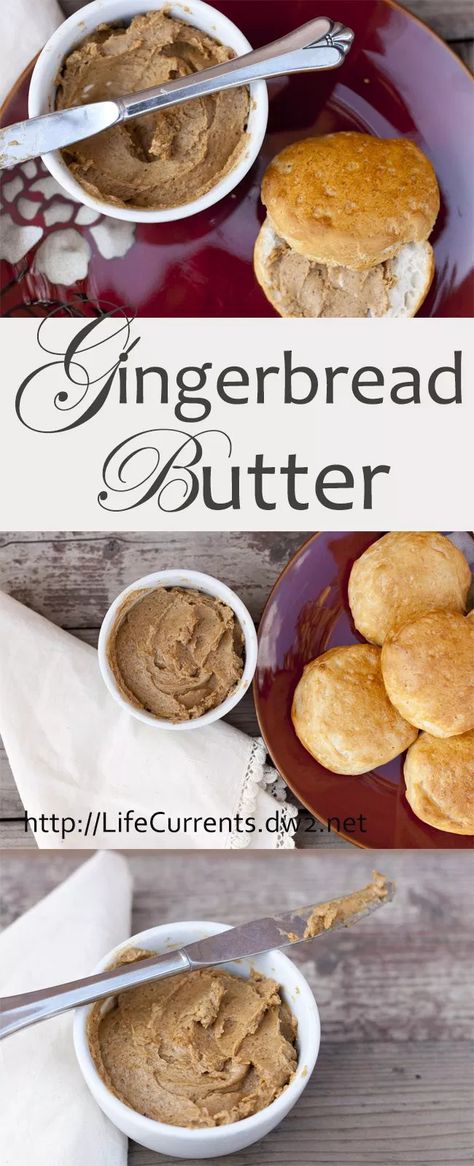 Gingerbread Butter, Flavored Butter Recipes, Butter Recipes Homemade, Sweet Gingerbread, Compound Butter Recipe, Flavored Butter, Compound Butter, Homemade Butter, Fresh Bread