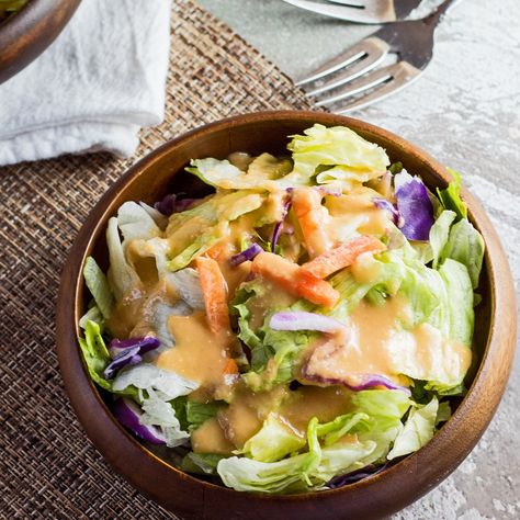 Ginger Salad Dressing Japanese, Ginger Salad Dressing Recipe, Japanese Salad Dressing Recipe, Japanese Salad Dressing, Ginger Salad Dressing, Hibachi Recipes, Ginger Salad, Stewed Chicken, Japanese Salad