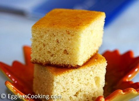 Eggless Vanilla Cake Vanilla Cake Recipe Eggless, Eggless Vanilla Cake Recipe, Cake Recipe Eggless, Egg Free Cakes, Egg Free Baking, Sheet Cake Recipe, Eggless Cake Recipe, Easy Cupcake Recipes, Eggless Desserts