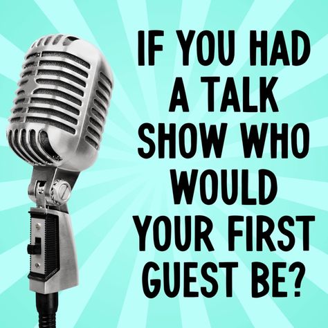 If you had your own talk show who would you want your first guest to be? 🎙️ Interactive Facebook Posts, Fb Games, Facebook Engagement Posts, Beautifully Broken, Facebook Engagement, Interactive Posts, Ds Games, Holiday Games, Social Media Games