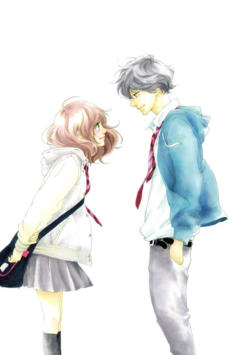 Melhor casal❤ Ao Haru Ride Anime, Kou And Futaba, Ao Haru Ride Kou, Io Sakisaka, Kou Mabuchi, Futaba Y Kou, Blue Spring Ride, Photo Manga, Blue Springs Ride