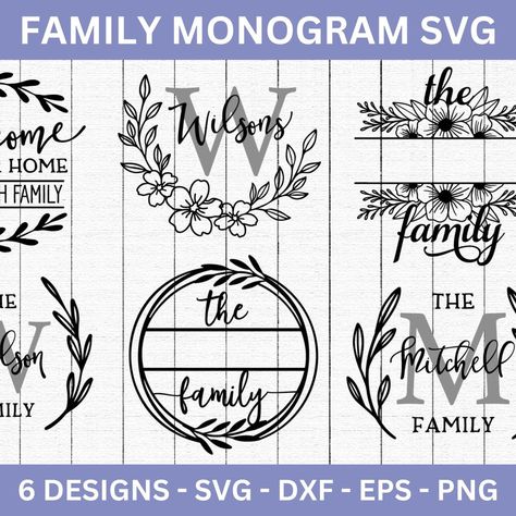 Family Name Sign SVG Bundle - Craft House SVG Grab our FREE Monogram SVG Files, Fonts, Alphabets, Frames and Initials. Instant Download and Commercial Use Included. Compatible with Cricut Family Sign Ideas, Family Name Sign Diy, Kitchen Puns, Last Name Decor, Family Monogram Sign, Wooden Family Name Sign, Established Family Signs, Cricut Stencils, Family Monogram