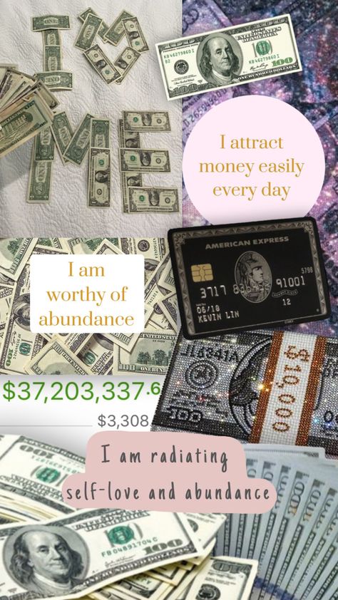 Wealth Vision Board, Attracting Money, Vision Board Collage, I Attract, Money Vision Board, Spiritual Wallpaper, Vision Board Wallpaper, Dream Vision Board, Life Vision Board