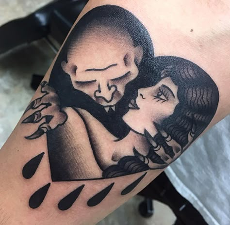 House Of 1000 Corpses Tattoo, Dracula Tattoo, House Of 1000 Corpses, Art Deco Tattoo, Americana Tattoo, Vampire Tattoo, Horror Movie Tattoos, Movie Tattoo, Movie Tattoos