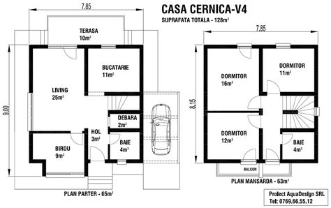 Proiecte case mici: Proiect casă cu mansardă Cernica-V4 Design Case Mici, Mazes For Kids Printable, Design Houses, Mazes For Kids, Design Case, Home Projects, Floor Plans, Dream House, House Design