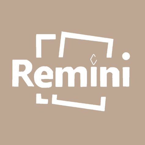 Remini Logo, Remini App Icon, Remini Icon, Jennie Kim Remini Icons, Baige Apps Logo, Instagram Photo Ideas Posts, Iphone Organization, App Logo, Brown Aesthetic