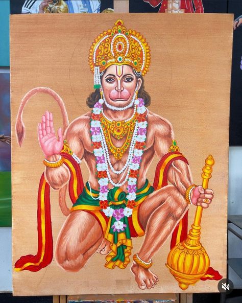 Hanuman Ji Colour Drawing, Panchmukhi Hanuman Ji Drawing, Hanuman Ji Painting Acrylic, Hanuman Rangoli Design, Bajrangbali Sketch, Bajrangbali Drawing, Hanuman Ji Art, Hanumanji Painting, Hanuman Sketch