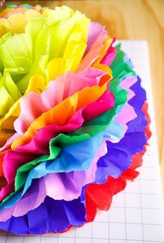 Tissue Paper Fiesta Flowers, Tissue Paper Mexican Decorations, Fiesta Tissue Paper Flowers, Fiesta Flowers Tissue Paper, Diy Mexican Flowers Tissue Paper, Flowers Made Of Tissue Paper, How To Make Mexican Flowers Tissue Paper, Fiesta Paper Flowers Diy, How To Make Mexican Flowers