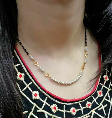 New Short Mangalsutra Designs Gold, Mangalsutra Design, Bridal Jewelry Necklace, Black Beads Mangalsutra, Black Beads Mangalsutra Design, Gold Mangalsutra Designs, Gold Necklace Indian Bridal Jewelry, Gold Mangalsutra, Long Pearl Necklaces