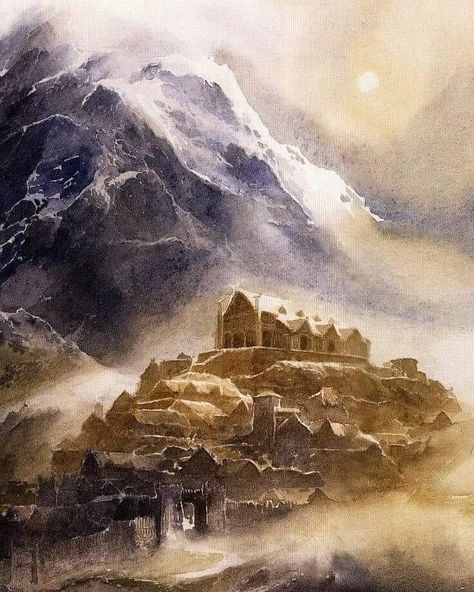 Alan Lee Art, Tolkien Artwork, Lord Of Rings, Chris Riddell, Minas Tirith, Alan Lee, John Howe, Middle Earth Art, Tolkien Books