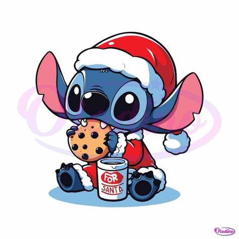 Images Disney, Santa Svg, Lilo Y Stitch, Holiday Clipart, Stitch Christmas, Xmas Holidays, The Design Files, Disney Christmas, Christmas Cookie