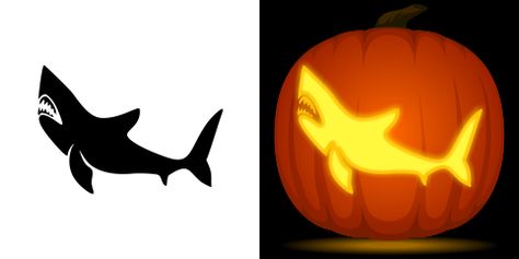 Shark Pumpkin Carving Ideas, Pumpkin Carving Ideas Shark, Shark Pumpkin Carving, Shark Pumpkin, Soiree Ideas, Pumpkin Carving Pattern, Medical Projects, Halloween Stem, Halloween Pumpkin Carving Stencils