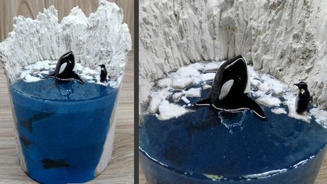 Whale Diorama, Diorama Kids, Art Diorama, Diorama Art, Whale Crafts, Habitats Projects, Diorama Ideas, Resin Crafts Tutorial, Blue Pigment