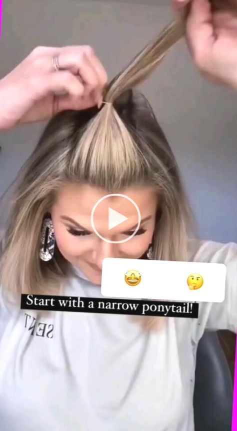 ✓Ponytail in 2022 | Hair tutorial, Hair styles, Hair volleyball hairstyles for curly hair, volleyball hairstyles bun, ..