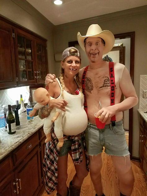 Cute Hillbilly Outfits, Womens Hillbilly Costume, Hill Billy Party Outfit, Red Neck Halloween Costumes, Hillbilly Christmas Party Outfit, Trailer Trash Halloween Costumes, Hill Billy Costume, Hillbilly Signs, Red Neck Costume