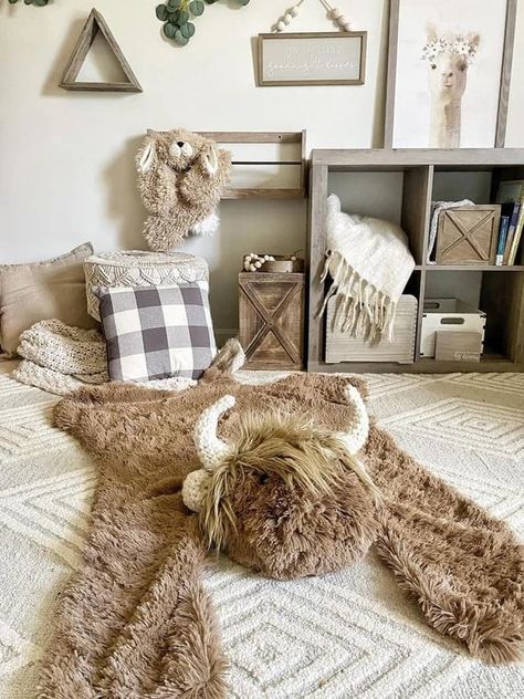 Western/Modern Inspo Crochet Horns, Western Theme Nursery, Highland Cow Rug, Highland Cow Plush, Cow Rug, Western Nursery, Cow Nursery, Cow Plush, Cow Baby Showers