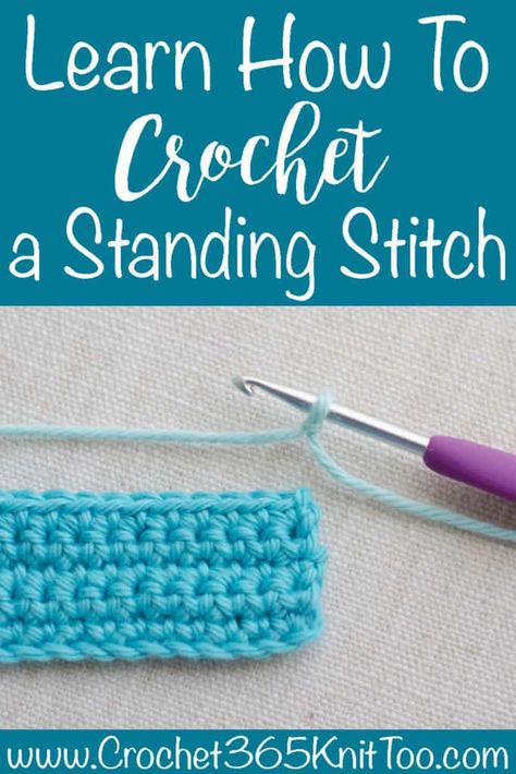 Learn how to make a standing crochet stitch Standing Crochet Stitch, Crochet Stitches Symbols, Left Handed Crochet, Blankets Crochet, Crochet Sun, Crochet 101, Plastic Mat, Beginner Knitting, Crochet Hack