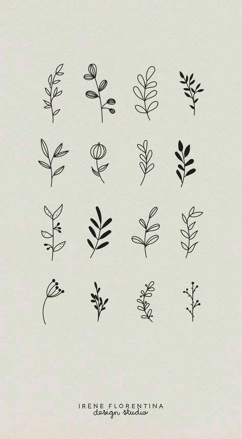 Simple Margin Design, Margin Design Ideas, Doodling Designs, Small Nature Tattoo, Bullet Journal Minimalist, Plant Doodle, Small Doodle, Botanical Line Drawing, Flower Drawing Tutorials