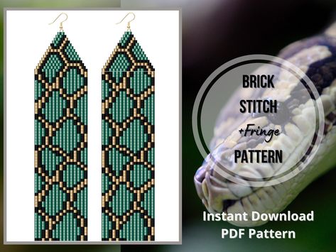 Fringe Earrings Pattern, Fringe Earring Pattern, Wrap Bracelet Tutorial, Seed Bead Earring, Bead Earring, Seed Bead Pattern, Brick Stitch Earrings, Brick Stitch Pattern, Beaded Earrings Patterns