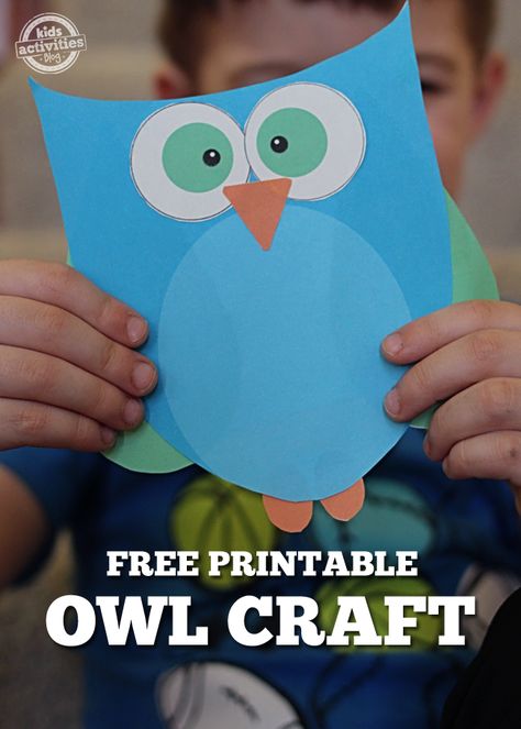 Printable Owl Craft...Choose Pink or Blue! (pinned by Super Simple Songs) #educational #resources for #children Animal Crossword, Owl Templates, Owl Craft, Owl Birthday Parties, Owl Party, Owl Crafts, Owl Patterns, Crafty Kids, Classroom Crafts