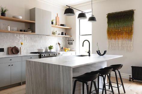 Shapeless Studio, Signature Hardware Bathroom, Tom Dixon Beat, Waterworks Bathroom, Brooklyn Kitchen, Studio Architecture, Clinton Hill, Warm Kitchen, Diy Pendant Light