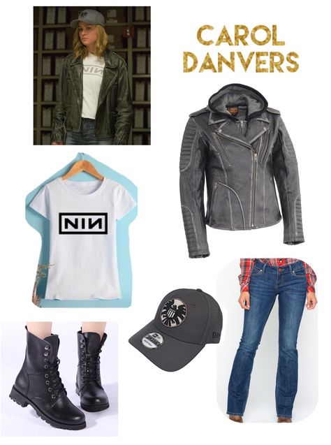 Disneybound: Carol Danvers Carol Danvers Inspired Outfits, Carol Danvers Costume, Carol Danvers Outfit, Simple Marvel Costumes Diy, Captain Marvel Disneybound, Easy Marvel Costumes, Marvel Disneybound, Marvel Halloween Costumes, Halloween Havoc