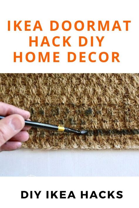 Ikea Doormat Hack Idea for Home decor on a budget. If you love Farmhouse decor check out this easy Ikea DIY hack idea. #diy #ikeahack #ikeadiy #homedecordiy Ikea Doormat, Ikea Diy Hack, Ikea Mats, Ikea Door, Tv Tray Makeover, Budget Home Decor, How To Make Headboard, Idea For Home, Diy Outdoor Table