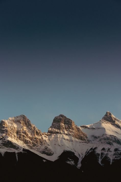 Alberta Banff, Canada Landscape, Photography Minimalist, Canmore Alberta, The Three Sisters, Mountains Sunset, Minimalist Wall Decor, Sunset Landscape, Three Sisters