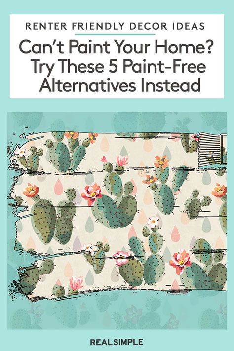 Alternatives To Painting Walls, Can You Paint Over Wallpaper, No Paint Wall Ideas, Rental Apartment Bathroom Decor Ideas Temporary Wallpaper, Easiest Way To Cover Wallpaper, Renter Hacks Apartments Wallpaper, Tips For Hanging Peel And Stick Wallpaper, Spotted Wallpaper, Apartment Painting