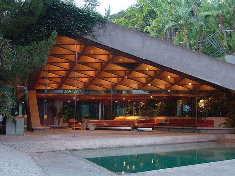 Goldstein House, Goldstein Residence, Architecture Cool, John Lautner, Arch House, California Modern, Modern Architects, Mid Century Architecture, Amazing Buildings