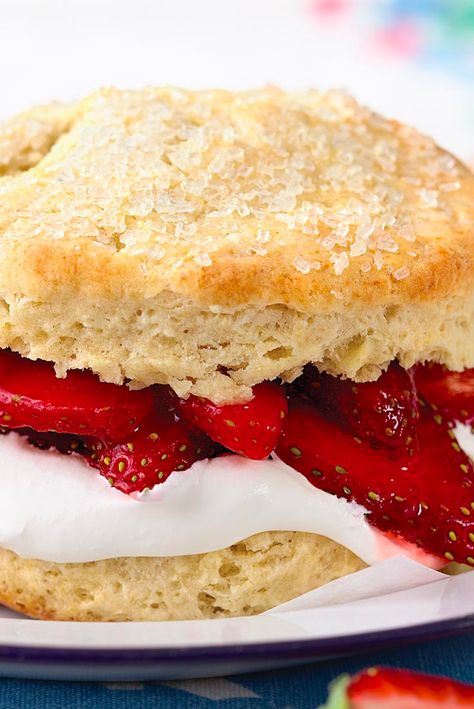 Strawberry Shortcake Recipe | King Arthur Flour Strawberry Shortcake Recipe, Buckwheat Cake, Strawberry Shortcake Recipes, Shortcake Recipe, Strawberry Dessert, King Food, Buttery Biscuits, Salty Cake, Cake Easy