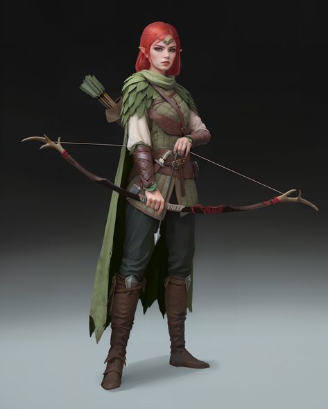 Fantasy Friends, Elf Archer, Archer Characters, Elf Ranger, Dnd Elves, Female Elf, Forest Elf, Heroic Fantasy, Dragon Rpg