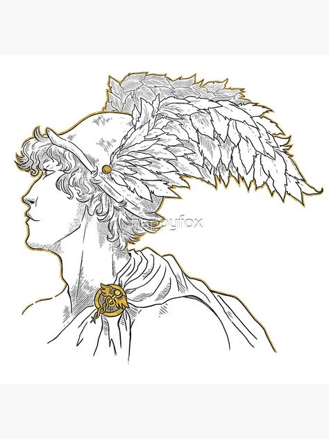 Hermes God Drawing, Hermes God Tattoo, Hermes Tattoo Design, Hermes Greek God Art, Hermes God Art, Hermes Drawing, Hermes Symbol, Greek Drawings, Hermes And Apollo