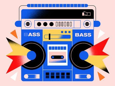 Boombox Illustration, Dj Illustration, Radio Illustration, Father's Day Illustration, Experiential Art, Motion Graphs, Music Illustration, Vi Design, Motion Graphics Design