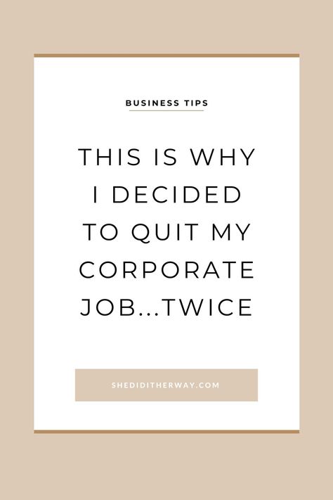 Corporate Life, Corporate Job, Corporate Career, Quit Your Job, She Did It, Start Your Own Business, To Start A Business, Profitable Online Business, Start A Business