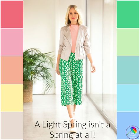 Light Spring Style Outfit Ideas, Spring Colour Palette Fashion, Light Spring Accessories, Light Spring Color Palette Outfits Fall, Light Spring Color Palette Outfits Street Styles, Which Spring Am I, Light Spring Style, Spring Light Warm Outfit, Muted Bright Color Palette