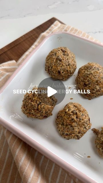 JESS SHAND | NATUROPATHIC NUTRITIONIST & HORMONE SPECIALIST on Instagram: "These hormone balancing, no-bake necessary seed cycling energy balls are a good way to get your daily seeds into a tasty nutrient-dense snack and will help you create a seed cycling habit that sticks, keeps you satisfied and tastes delish 😋 

The seeds aligned to the phase of your cycle will promote the optimal balance of oestrogen and progesterone but this recipe also contains ground almonds and collagen to support your skin, cinnamon to support your blood sugar and natural sweetness from the dates plus fibre and b vitamins. 

Make a batch at the start of the week and enjoy when you need a pick-me-up knowing they contain lots of nourishing extras. 

Ingredients to make 7 large energy balls (x1 ball per day) or 14 Seed Cycling Balls, Seed Cycling Recipes, Follicular Phase, Seed Cycling, B Vitamins, Collagen Powder, Ground Almonds, Energy Balls, Hormone Balancing