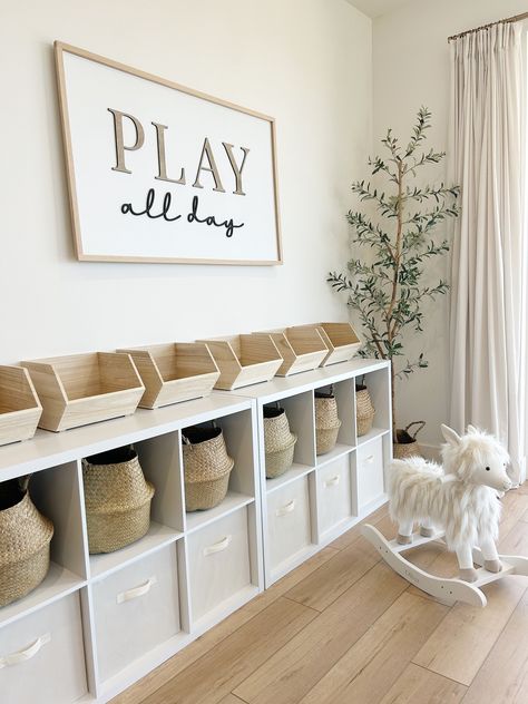 Playroom And Living Room Combo, Loft Playroom, Small Playroom, Living Room Playroom, Baby Playroom, Playroom Signs, Basement Playroom, Boys Playroom, Girls Playroom