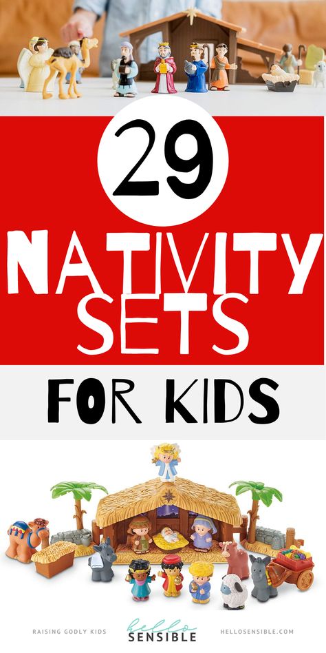 Kids Nativity Set, Biblical Christmas, Wooden Nativity Sets, Christmas Scripture, Diy Nativity, Fun Christmas Activities, Christ Centered Christmas, Inexpensive Christmas Gifts, Christmas Nativity Set