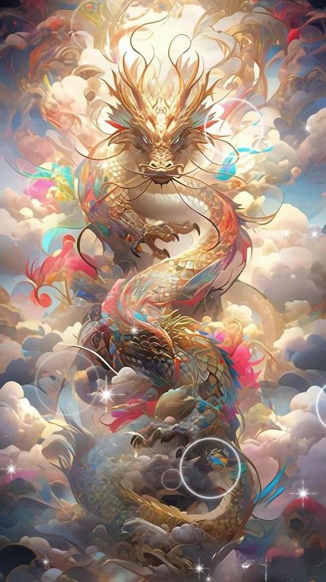 Legendary Animals, Fantasy Au, Illusions Art, Illustration Kunst, Diamond Art Kits, Dragon Artwork Fantasy, Art Painting Tools, Japon Illustration, Gems Art