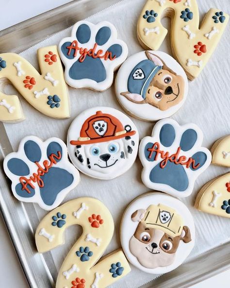 Paw Birthday Party Ideas Patrol, 2 Year Birthday Paw Patrol, 3rd Birthday Paw Patrol Boy, 2nd Paw Patrol Birthday Party, Paw Patrol Biscuits, Paw Patrol Aesthetic Party, 2nd Birthday Paw Patrol Boy, 3rd Birthday Party Paw Patrol, Paw Patrol Dessert Ideas